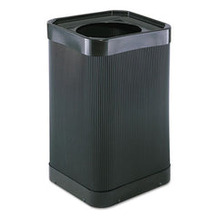 Safco® At-Your-Disposal® Receptacle, Square, Polyethylene, 38 gal, Black