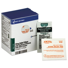 First Aid Only™ Refill for SmartCompliance™ General Business Cabinet, 20 Sting Relief Wipes, 10 Hydrocortisone Packs