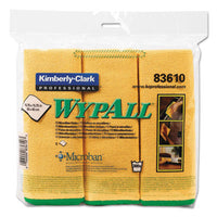 WypAll® Microfiber Cloths, Reusable, 15.75 x 15.75, Yellow, 6/Pack Towels & Wipes-Washable Cleaning Cloth - Office Ready