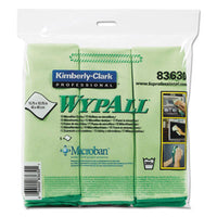 WypAll® Microfiber Cloths, Reusable, 15 3/4 x 15 3/4, Green, 6/Pack Towels & Wipes-Washable Cleaning Cloth - Office Ready