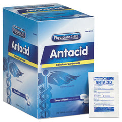 First Aid Only™ Over the Counter Antacid Medications for First Aid Kits and Cabinets, 2 Tablets/Dose, 125 Doses/Box