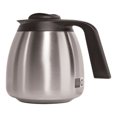 BUNN® Thermal Carafe, Stainless Steel/Black Thermal Carafes - Office Ready