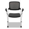 HON® VL314 Mesh Back Nesting Chair, Supports Up to 250 lb, Black Seat/Back, Silver Base Chairs/Stools-Folding & Nesting Chairs - Office Ready