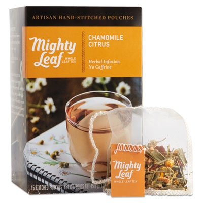 Mighty Leaf® Tea Whole Leaf Tea Pouches, Chamomile Citrus, 15/Box Beverages-Tea, Packet - Office Ready
