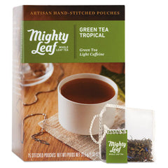 Mighty Leaf® Tea Whole Leaf Tea Pouches, Green Tea Tropical, 15/Box