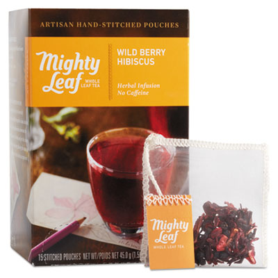 Mighty Leaf® Tea Whole Leaf Tea Pouches, Wild Berry Hibiscus, 15/Box Tea Packets - Office Ready