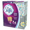Puffs® Ultra Soft™ Facial Tissue, 2-Ply, White, 56 Sheets/Box, 4 Boxes/Pack Tissues-Facial - Office Ready