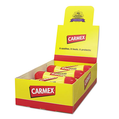 Carmex® Lip Balm, Original Flavor, 0.35 oz Tube, 12/Box Lip Balms - Office Ready
