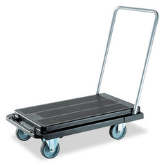deflecto® Heavy-Duty Platform Cart, 300 lb Capacity, 21 x 32.5 x 37.5, Black