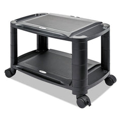 Alera® 3-in-1 Cart and Stand, Plastic, 3 Shelves, 1 Drawer, 100 lb Capacity, 21.63" x 13.75" x 24.75", Black/Gray