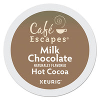 Café Escapes® Milk Chocolate Hot Cocoa K-Cups®, 96/Carton Beverages-Hot Cocoa, K-Cup - Office Ready