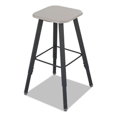 Safco® AlphaBetter® Adjustable-Height Student Stool, Backless, Supports Up to 250 lb, 35.5" Seat Height, Black