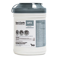 Sani Professional® Sani-Cloth® AF3 Germicidal Disposable Wipes, 6 x 6.75, White, 160 Wipes/Canister, 12 Canisters/Carton Cleaner/Detergent Wet Wipes - Office Ready