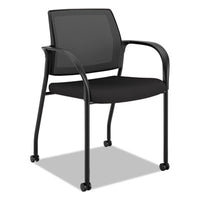HON® Ignition® 2.0 4-Way Stretch Mesh Back Mobile Stacking Chair, Supports 300 lb, 18