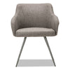 Alera® Captain Series Guest Chair, 23.8" x 24.6" x 30.1", Gray Tweed Seat/Back, Chrome Base Chairs/Stools-Guest & Reception Chairs - Office Ready