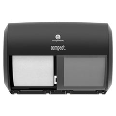 Georgia Pacific® Professional Compact® Coreless Side-by-Side Double Roll Tissue Dispenser, 11.5 x 7.625 x 8, Black