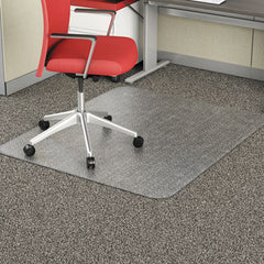 Alera® Studded Chair Mat for Flat Pile Carpet, 46 x 60, Rectangular, Clear