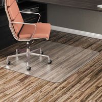 Alera® Non-Studded Chair Mat for Hard Floor, 46 x 60, Rectangular, Clear Mats-Chair Mat - Office Ready