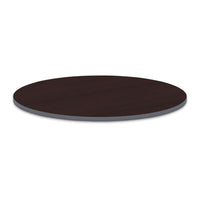 Alera® Reversible Laminate Table Top, Round, 35.38w x 35.38d, Medium Cherry/Mahogany Tables-Multipurpose & Training Tables - Office Ready
