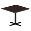 Alera® Reversible Laminate Table Top, Square, 35.38w x 35.38d, Medium Cherry/Mahogany Tables-Multipurpose & Training Tables - Office Ready