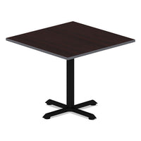 Alera® Reversible Laminate Table Top, Square, 35.38w x 35.38d, Espresso/Walnut Tables-Multipurpose & Training Tables - Office Ready