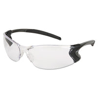 MCR™ Safety Backdraft Glasses, Clear Frame, Hard Coat Clear Lens Safety Glasses-Wraparound - Office Ready