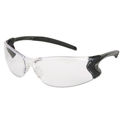MCR™ Safety Backdraft Glasses, Clear Frame, Anti-Fog Clear Lens Safety Glasses-Wraparound - Office Ready