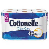 Cottonelle® Clean Care Bathroom Tissue, Septic Safe, 1-Ply, White, 170 Sheets/Roll, 12 Rolls/Pack Tissues-Bath Regular Roll - Office Ready