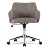 Alera® Captain Series Mid-Back Chair, Supports Up to 275 lb, 17.5" to 20.5" Seat Height, Gray Tweed Seat/Back, Chrome Base Chairs/Stools-Office Chairs - Office Ready