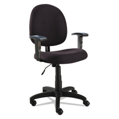 Alera® Essentia Series Swivel Task Chair with Adjustable Arms, Supports Up to 275 lb, 17.71" to 22.44" Seat Height, Black