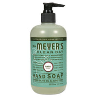 Mrs. Meyer's® Clean Day Liquid Hand Soap, Basil, 12.5 oz, 6/Carton Liquid Soap, Moisturizing - Office Ready