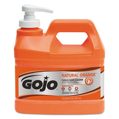 GOJO® NATURAL ORANGE™ Pumice Hand Cleaner with Pump Dispenser, Citrus, 0.5 gal Pump Bottle, 4/Carton