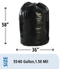 Stout® by Envision™ Total Recycled Content Plastic Trash Bags, 60 gal, 1.5 mil, 36" x 58", Brown/Black, 100/Carton Bags-Low-Density Waste Can Liners - Office Ready