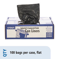 Stout® by Envision™ Total Recycled Content Plastic Trash Bags, 60 gal, 1.5 mil, 36