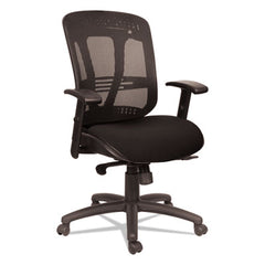 Alera® Eon Series Multifunction Mid-Back Cushioned Mesh Chair, Supports Up to 275 lb, 18.11" to 21.37" Seat Height, Black