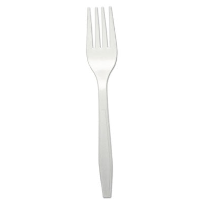 Boardwalk® Heavyweight Polypropylene Cutlery, Fork, White, 1000/Carton Utensils-Disposable Fork - Office Ready