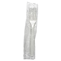 Boardwalk® Heavyweight Wrapped Polypropylene Cutlery, Fork, White, 1,000/Carton Utensils-Disposable Fork - Office Ready