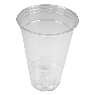 Boardwalk® Clear Plastic Cold Cups, 20 oz, PET, 20 Cups/Sleeve, 50 Sleeves/Carton Cups-Cold Drink, Plastic - Office Ready