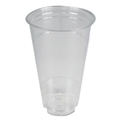 Boardwalk® Clear Plastic Cold Cups, 24 oz, PET, 12 Cups/Sleeve, 50 Sleeves/Carton Cups-Cold Drink, Plastic - Office Ready