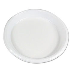 Boardwalk® Hi-Impact Plastic Dinnerware, Plate, 10" dia, White, 500/Carton