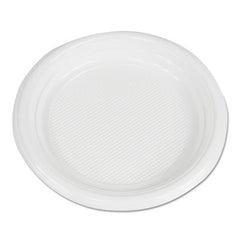 Boardwalk® Hi-Impact Plastic Dinnerware, Plate, 6" dia, White, 1,000/Carton