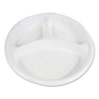 Boardwalk® Hi-Impact Plastic Dinnerware, Plate, 3-Compartment, 10
