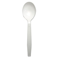 Boardwalk® Heavyweight Polypropylene Cutlery, Soup Spoon, White, 1000/Carton Utensils-Disposable Soup Spoon - Office Ready