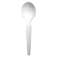 Boardwalk® Heavyweight Polystyrene Cutlery, Soup Spoon, White, 1000/Carton Utensils-Disposable Soup Spoon - Office Ready