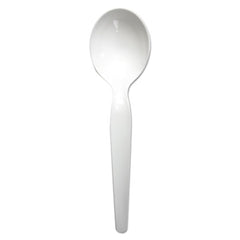 Boardwalk® Heavyweight Polystyrene Cutlery, Soup Spoon, White, 1000/Carton