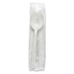Boardwalk® Heavyweight Wrapped Polypropylene Cutlery, Soup Spoon, White, 1,000/Carton