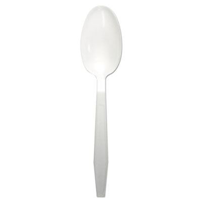 Boardwalk® Heavyweight Polypropylene Cutlery, Teaspoon, White, 1000/Carton Utensils-Disposable Teaspoon - Office Ready
