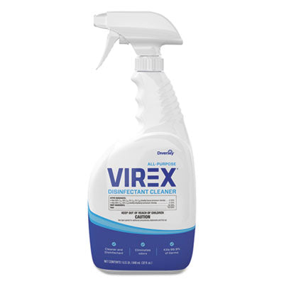 Diversey™ Virex® All-Purpose Disinfectant Cleaner, Citrus Scent, 32 oz Spray Bottle, 8/Carton Disinfectants/Cleaners - Office Ready