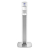 PURELL® MESSENGER™ ES6 Floor Stand with Dispenser, 1,200 mL, 13.16 x 16.63 x 51.57, Silver/White Hand Cleaner Dispensers-Automatic - Office Ready