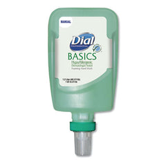 Dial® Professional Basics Hypoallergenic Foaming Hand Wash Refill for FIT Manual Dispenser, Honeysuckle, 1.2 L, 3/Carton